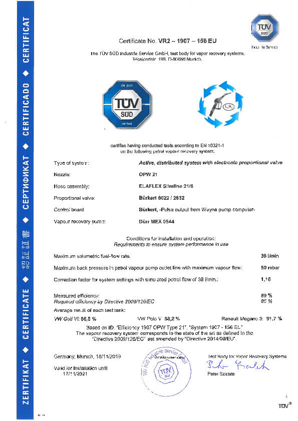 TUV Certificate